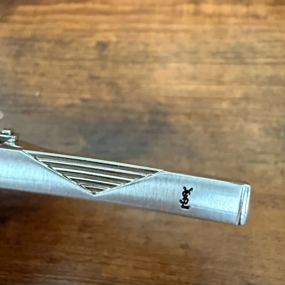 YSL Silver Tie Pin - Picture 1 of 4